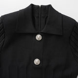 kristin Black Knitted Mini Dress