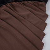 velvet mesh patchwork maxi dress in black