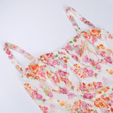 FLORAL MIDI DRESS IN IVORY