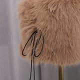 suzanne Leopard Fur Sequin Skirt Set