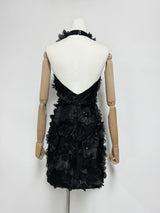 Cherry Blossom Mini Dress in Black