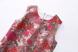 hilary multicolor floral embroidery sleeveless mini dress