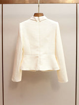 michaelia Cream Boucle Tailored Midi Dress set