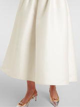 jocelyn Bowknot-Side Bandage Strapless maxi Dress in apricot