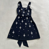 adora Sleeveless Diamond Bow Bandage Mini Dress in black