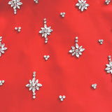 adora Sleeveless Diamond Bow Bandage Mini Dress in red