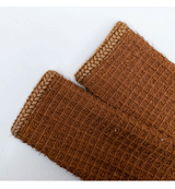 amelia braided-edge tweed midi dress in brown