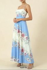 agatha floral print strap midi dress