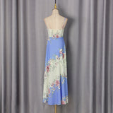 agatha floral print strap midi dress