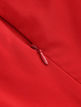 winifred 3d flower strap maxi dress in red