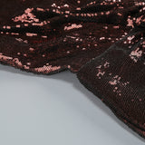 nora brown Sequin halterneck deep V high waist flared jumpsuit