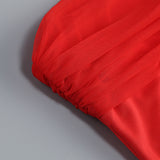 Asat Strapless Wrap Mini Dress - Red