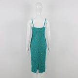 STRAPPY LACE MIDI DRESS