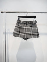 virginia Houndstooth Crystal mini skirt - Black/White