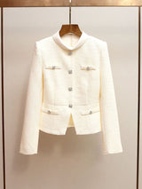 michaelia Cream Boucle Tailored Midi Dress set