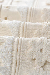 Crochet Trim Knit Skirt in ecru