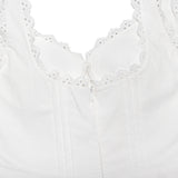 WHITE PIN TUCK MINI DRESS