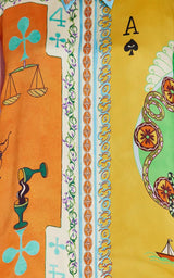 lesley Patterned Silk Shorts shirt set