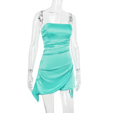 STRAPLESS CORSET DRESS IN GREEN