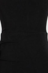 tammy Metal 3D Flower Hooded Midi Dress in black