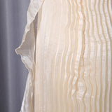 quintina Off Shoulder Pleated Maxi Dress in apricot