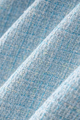 halter neck tweed vest mini dress in blue