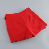 3D FLOWER EMBELLISHED SKIRT IN RED