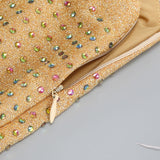 CRYSTAL SPLIT MAXI DRESS