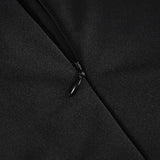 crystal-embellished cutout black mini dress