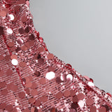 virginia Strappy Sequin Embellished Mini Dress in pink