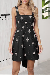 adora Sleeveless Diamond Bow Bandage Mini Dress in black
