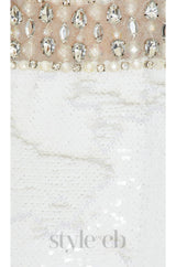 HAND BEADED SEQUIN GOWN