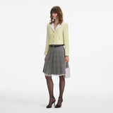sigrid Boucle Contrast Collar Jacket in Yellow