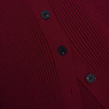 tiffany Burgundy Cut Out Rib Knit Midi Dress