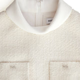 zoe Cream Boucle Sleeveless Midi Dress