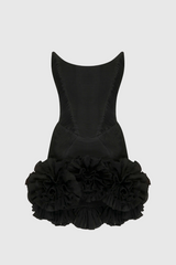 Tatya Flower Strapless Mini Bandage Dress