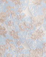 one-shoulder jacquard mini dress in blue-multi