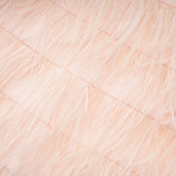 tara feather-detail tassel halter backless dress in pink