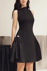 Asymmetrical Flared Mini Dress