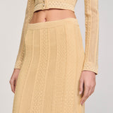 tiffany knit top maxi skirt in yellow