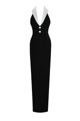 Tsanko Halter Maxi Bandage Dress