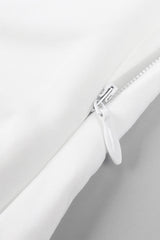 elsa V Neck Flower Ruched maxi Dress in white