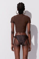 Yoda Leopard Print Halter Neck Swimwear