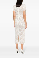 FLORAL LACE MIDI DRESS