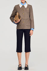 setlla Houndstooth suit jacket in brown