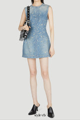 Tunic Mini Dress in Blue