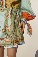 murray pattern print mini shirt dress