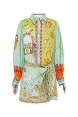 murray pattern print mini shirt dress