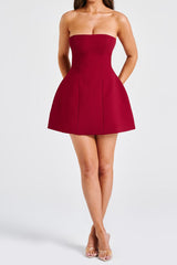 Asha Mini Dress - Wine