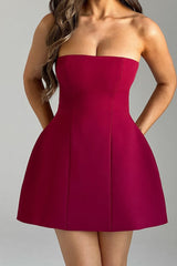 Asha Mini Dress - Wine